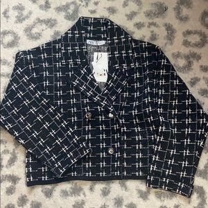 Lovely knit sweater jacket with jeweled buttons